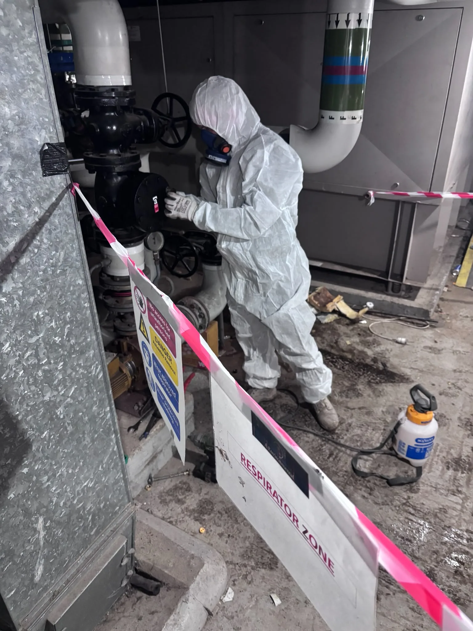 Asbestos artex removal from concrete soffit in Raynes Park